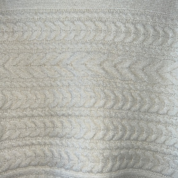 FOR Love and Lemons Ivory Dominique Cable Knit Shoulder pads Sweater size Medium - Picture 6 of 15